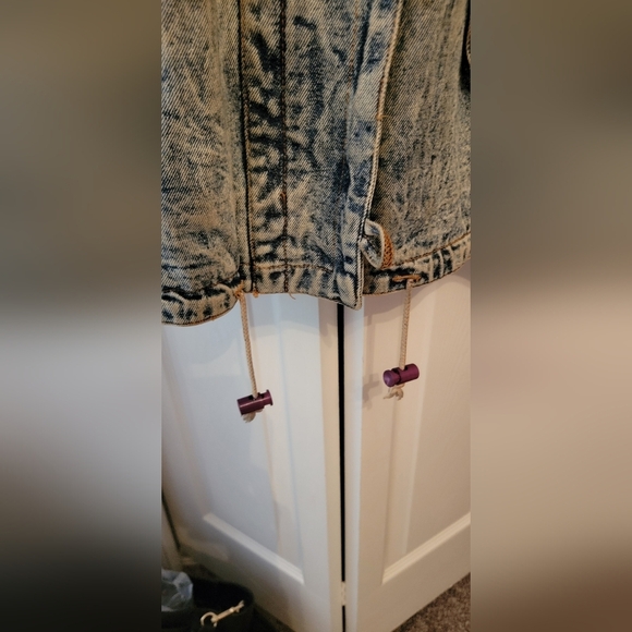 Rousseau Vintage 80s Acid Wash womens Denim/Jean Jacket Coat Grunge. size 16 - Picture 2 of 8